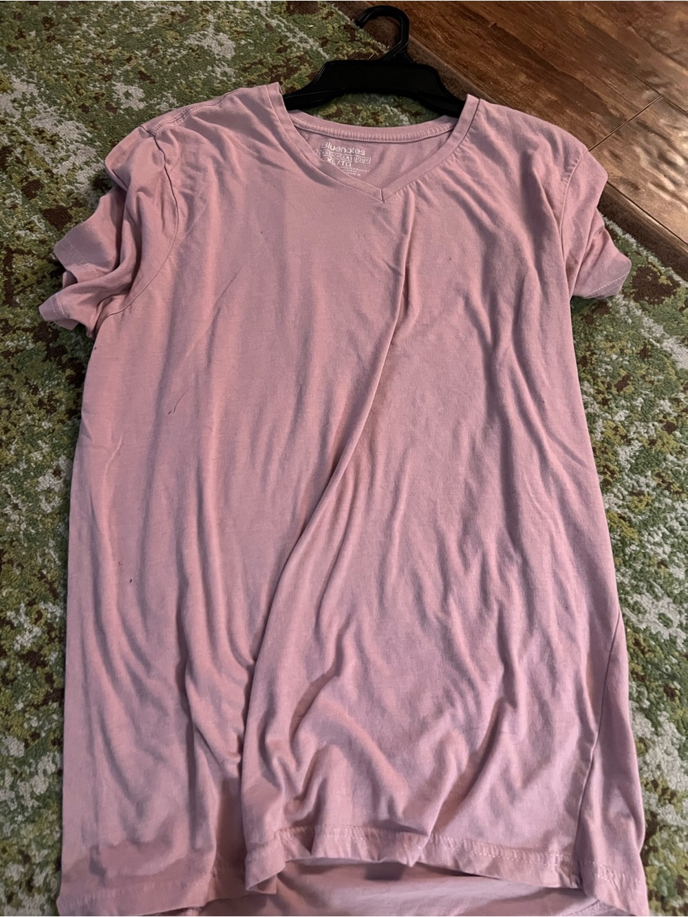 Bluenotes Light Pink V‑Neck Short Sleeve Tee